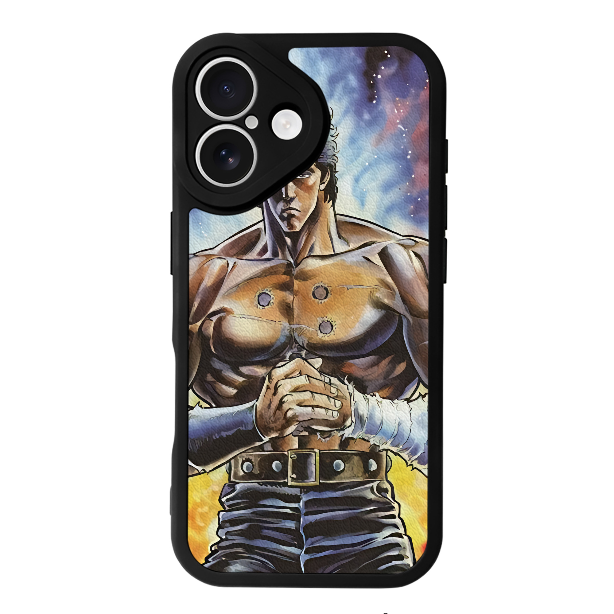 （画像用） 北斗の拳 Fist of the North Star 【iPhone 16シリーズ対応】シリコンスマホケース（レザー調） 材質：シリコン